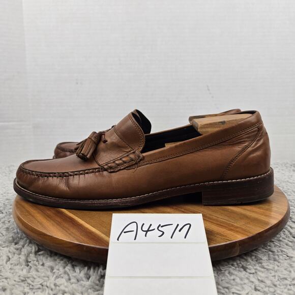 Cole Haan Mens 12M Pinch Tassel Brown Leather Casual Lifestyle Daily Loafer main image 9